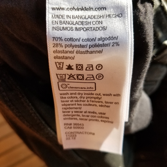 Skinny Jean's Calvin Klein Womans Pants w34 x l32 Black Bangladesh 81kc736 - Picture 2 of 16